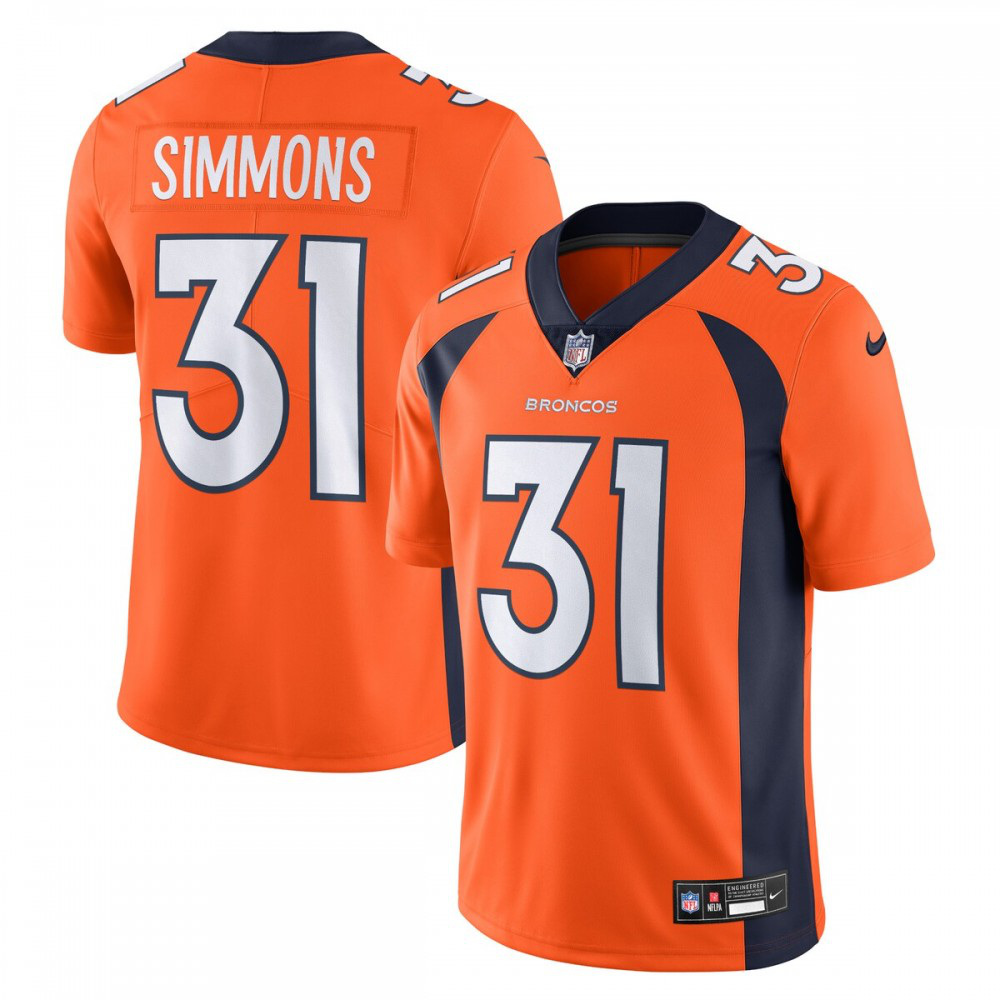 Justin Simmons Denver Broncos Nike Vapor Untouchable Limited Jersey - Orange-GridironStore